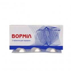Вормил (аналог Альдазол, Альбендазол) жевательные таблетки 400 мг N3 в Симферополе и области фото